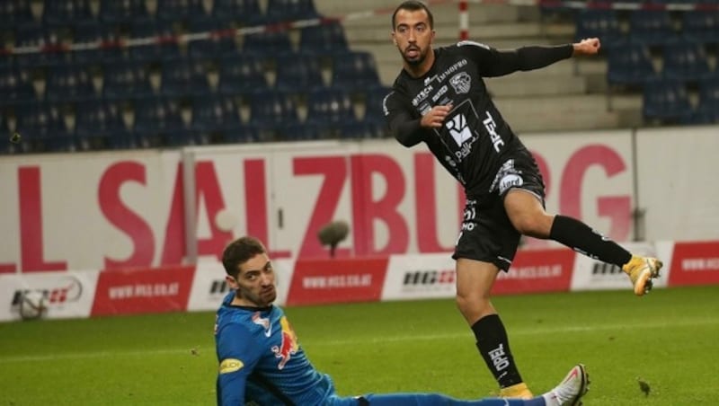 Am 20. Dezember 2020 schoss Peretz WAC in Salzburg zum 3:2-Sieg. (Bild: KRUGFOTO)