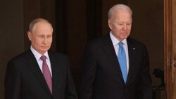 Putin und Biden beim Treffen vergangenes Jahr in Genf (Bild: APA/AFP/POOL/SAUL LOEB)