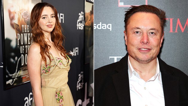 Elon Musk hat eine neue Freundin: Schauspielerin Natasha Bassett hat es dem Milliardär angetan. (Bild: AFP)