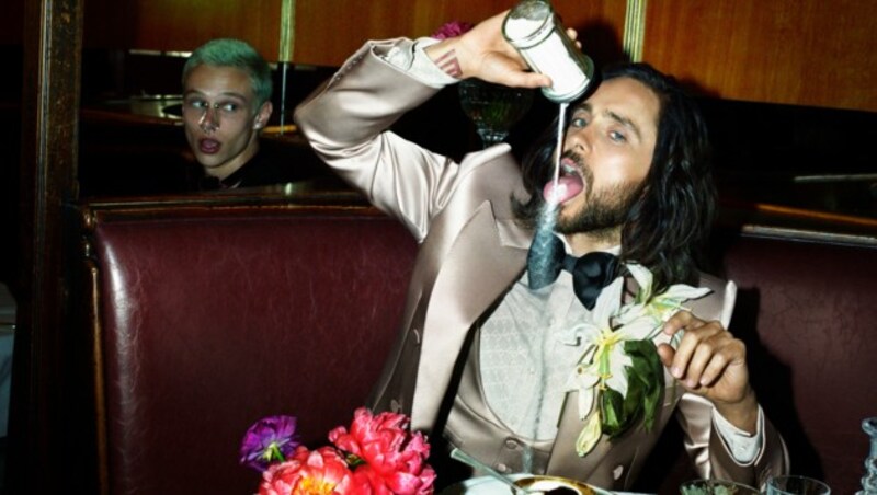 Jared Leto nascht gleich aus der Zuckerdose. (Bild: Gucci/Mert Alas and Marcus Piggott)