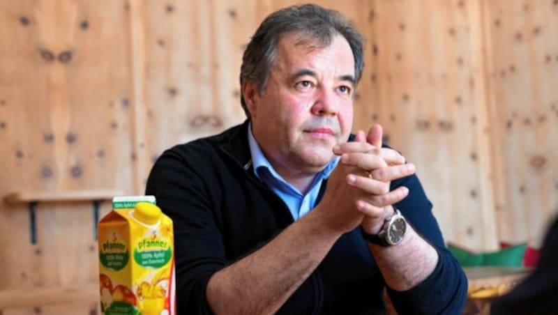 Fruchtsafthersteller Peter Pfanner hat Apfel-Plantagen in der Westukraine. (Bild: Dietmar Mathis Fotografenmeister)