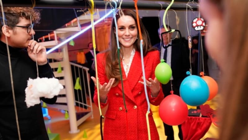 Herzogin Kate besuchte zum Start ihrer Reise nach Dänemark das Spielelabor der Lego-Stiftung in Kopenhagen. (Bild: Ritzau Scanpix/AFP)