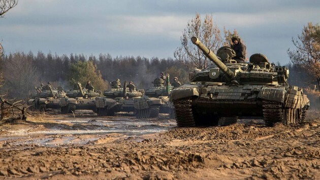 Panzer der ukrainischen Streitkräfte. (Bild: AFP)