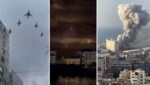 Alte Aufnahmen einer Flugshow in Moskau, Szenen aus einem Computerspiel, die Explosion im Hafen von Beirut: In Sozialen Medien wird viel Propaganda zum Ukraine-Krieg verbreitet. (Bild: Screenshots YouTube.com, Twitter.com)