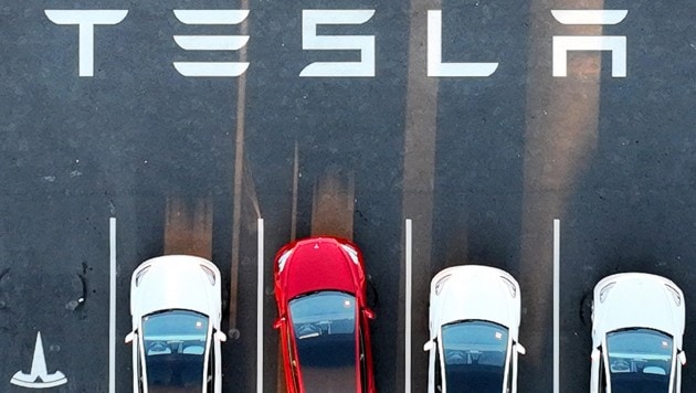 Tesla verdiente 2022 so viel wie nie zuvor in einem Geschäftsjahr. (Bild: APA/AFP/JOSH EDELSON)
