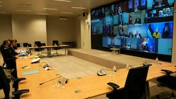 Videokonferenz der NATO (Symbolbild) (Bild: Associated Press)