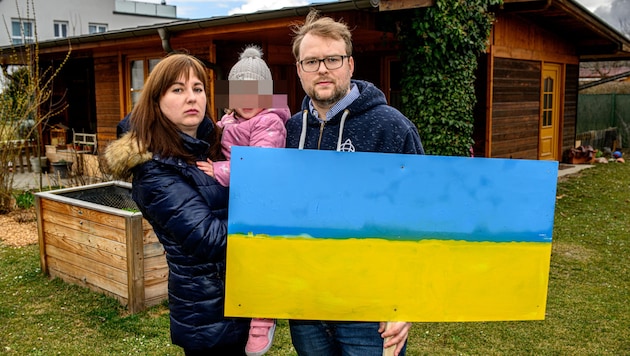 Die Familie Kamleitner aus Krems bangt derzeit um ihre Verwandten und die ganze Ukraine (Bild: Imre Antal, Krone KREATIV)