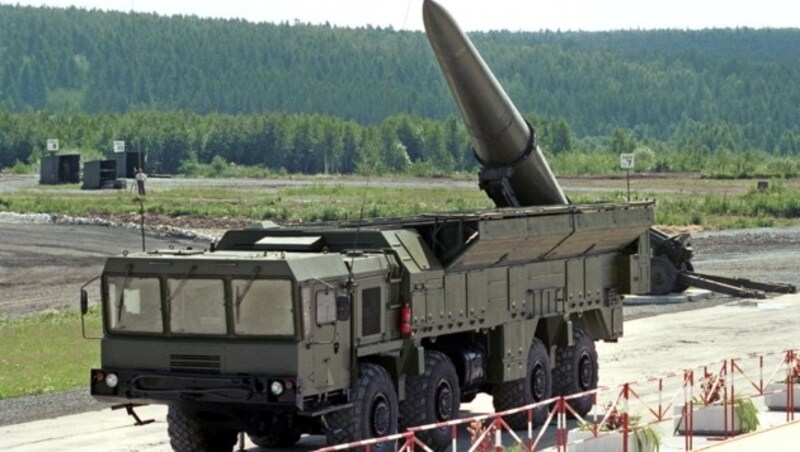 Eine Iskander-Rakete bei Kaliningrad (Bild: AFP)