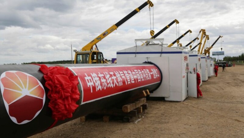 Die chinesisch-russische Pipeline „Power of Siberia“ (Bild: AP/Chinatopix)