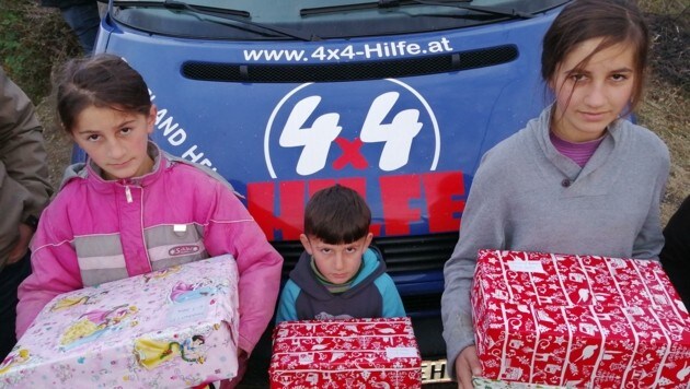 Auch in Albanien unterstütze das Team von "4x4 Hilfe" Kinder. (Bild: zVg)