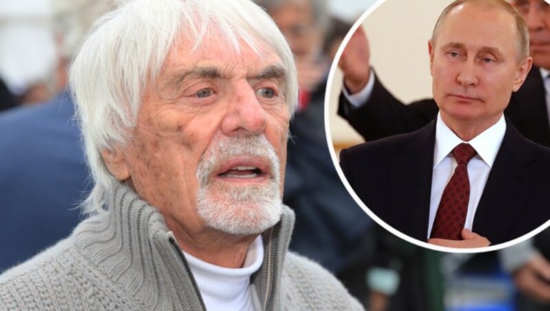 Bernie Ecclestone (li.) und Wladimir Putin (Bild: GEPA pictures)