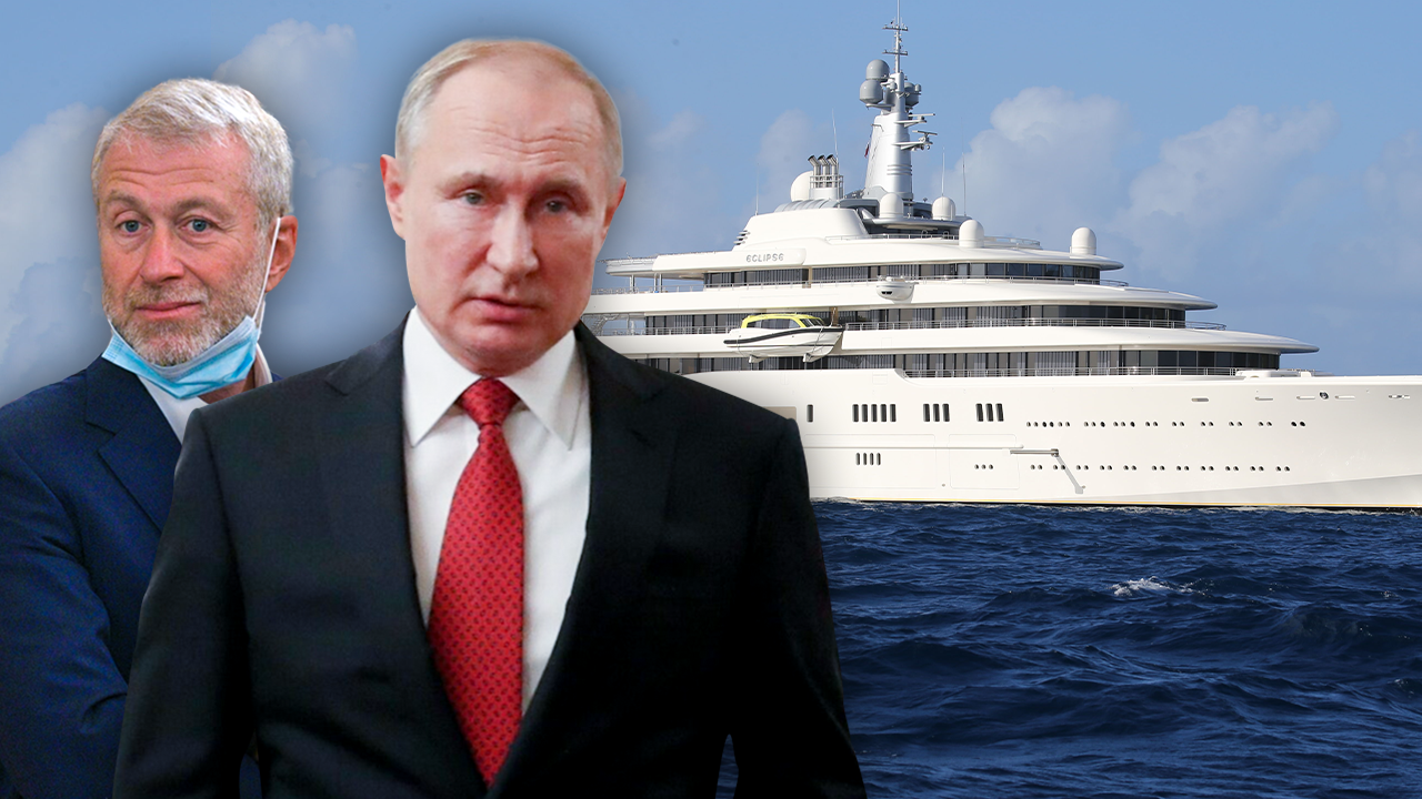 Auch Wladimir Putin und Roman Abramowitsch müssen um ihre Jachten bangen. (Bild: Alexander Astafyev / SPUTNIK / AFP, AFP, Viennareport, Krone KREATIV)