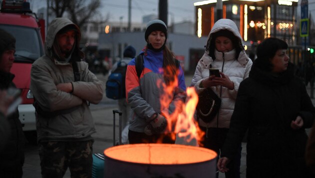 Flüchtlinge im Westen der Ukraine (Bild: AFP)