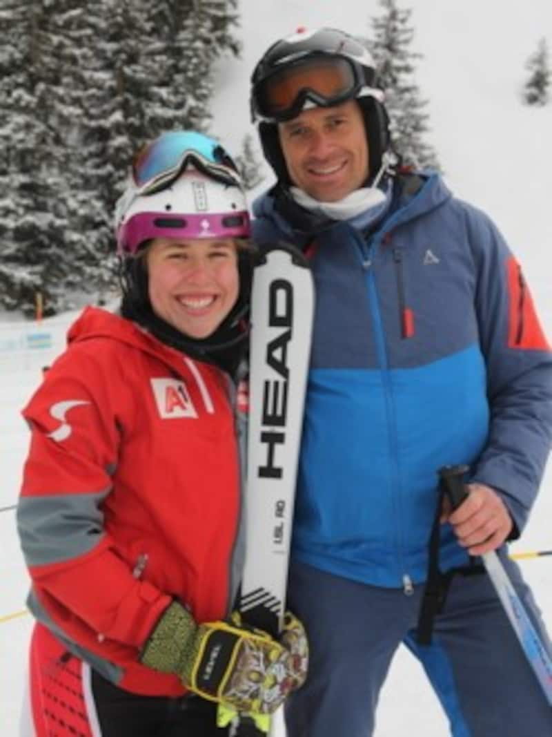 Victoria Olivier mit ihrem Papa Heinrich, einem gebürtigen Südafrikaner. (Bild: Peter Weihs/Kronenzeitung)