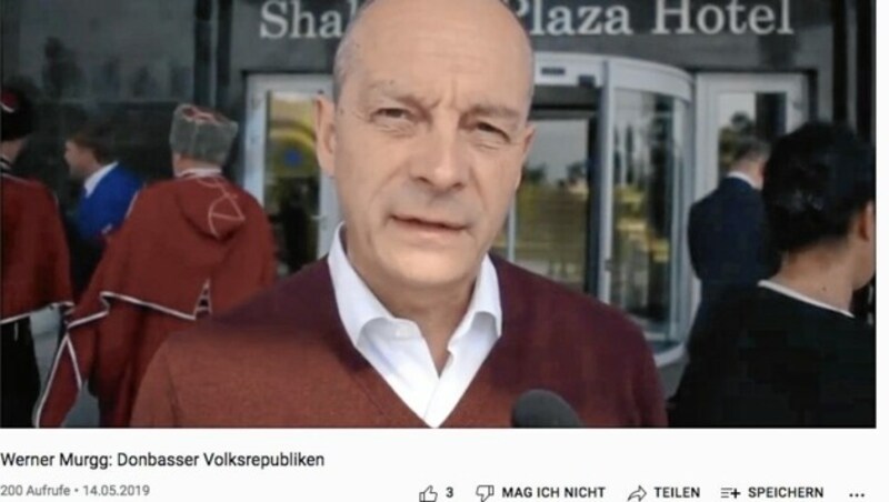 Werner Murggs Ostukraine-Video auf YouTube sorgt nun erneut für Kritik an den in Graz regierenden Kommunisten. (Bild: Screenshot/youtube.com/Für eine gerechtere Weltordnung)