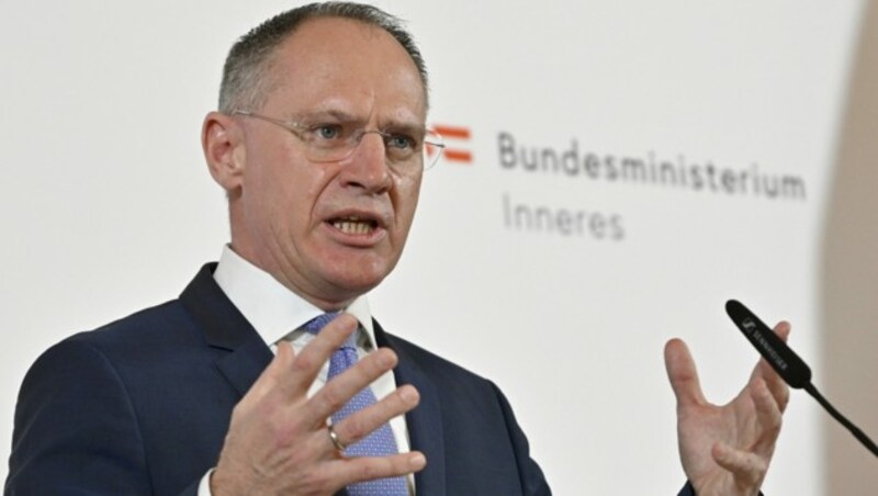 ÖVP-Innenminister Gerhard Karner sieht keinerlei Handlungsbedarf. (Bild: APA/HANS PUNZ)