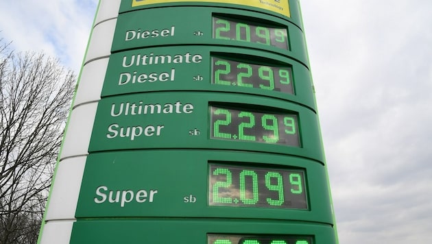 2022 wurden die höchsten jemals in Österreich beobachteten Durchschnittspreise für Treibstoff registriert. (Bild: P. Huber)