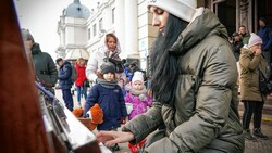 Olga Nechyporchuk spielt jeden Tag für die Verzweifelten. (Bild: Pail Sepp)