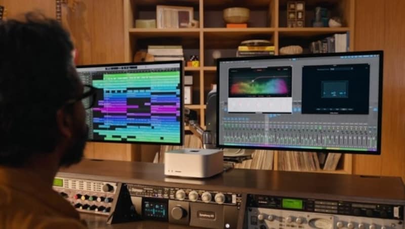 Ein Setup mit dem stärksten Mac Studio und zwei Studio Displays kostet fünfstellige Summen. (Bild: Apple)