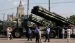 Russische Mehrfachraketenwerfer auf einer Waffenausstellung in Moskau (Bild: Associated Press)