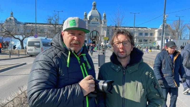 Sepp Pail und Burghard Enzinger flohen in den Luftschutzkeller. (Bild: zVg)