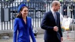 Herzogin Kate und Prinz William beim Gottesdienst zum Commonwealth Day (Bild: AFP )