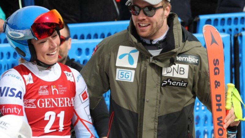 Mikaela Shiffrin (li.), Aleksander Amodt Kilde (Bild: AP)