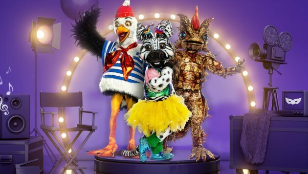 Die Möwe, das Zebra und der Dornteufel sind drei der neuen Masken bei „The Masked Singer“ auf ProSieben. (Bild: ProSieben/Benjamin Kis)