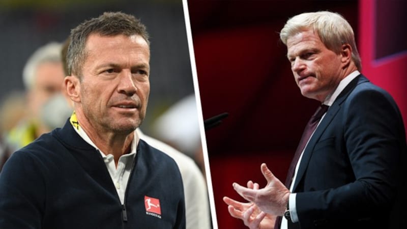 Lothar Matthäus (l.) und Oliver Kahn (Bild: AFP, Krone KREATIV)