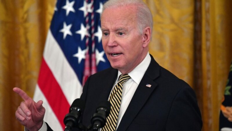 Hoher Gast beim EU-Gipfel: US-Präsident Biden (Bild: APA/AFP/Nicholas Kamm)