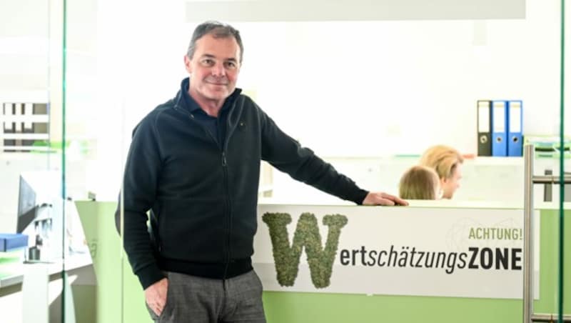 Der Schwertberger setzt sich mit der Wertschätzungszone für ein empathischeres Miteinander ein. (Bild: Markus Wenzel)