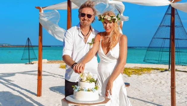 Mann und Frau: Nik und Karin bei der Malediven-Zeremonie (Bild: Privat)