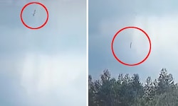 Ein Video zeigt das Flugzeug, wie es fast senkrecht vom Himmel stürzt.