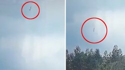 Ein Video zeigt das Flugzeug, wie es fast senkrecht vom Himmel stürzt. (Bild: kameraOne (Screenshot))