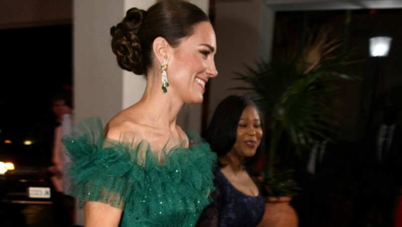 Herzogin Kate beim Staatsdinner in Jamaika (Bild: APA/Photo by Ricardo Makyn/AFP)