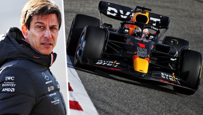 Toto Wolff (li.) und Max Verstappen (Bild: GEPA )