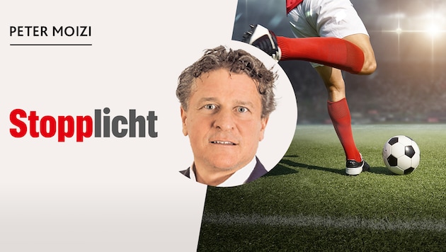 „Krone“-Sportchef Peter Moizi schreibt in seiner Kolumne über eine sehr wahrscheinliche Premiere in der Champions League. (Bild: stock.adobe.com, Krone KREATIV)