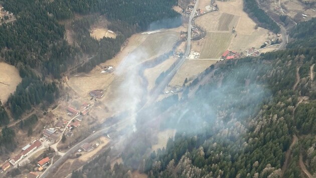 Waldbrand in Dürnstein (Bild: LPD Stmk)