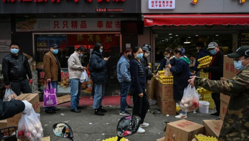 Ein Markt in Shanghai (Bild: AFP)