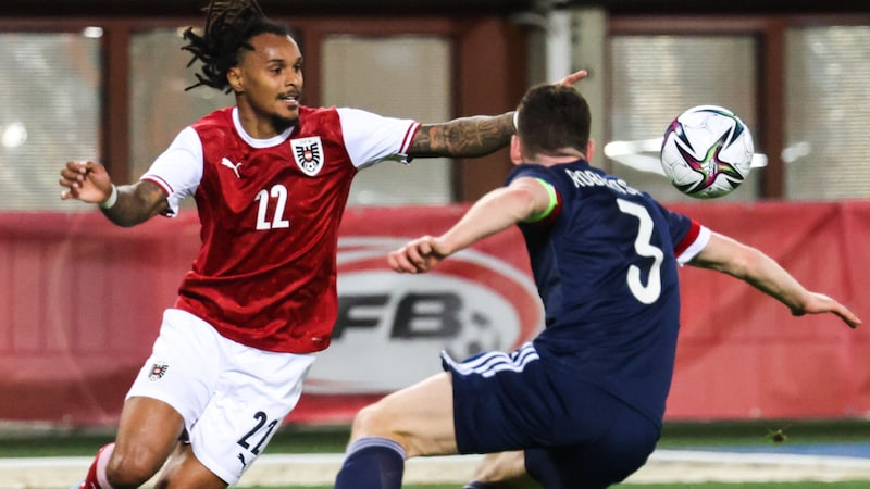 Valentino Lazaro in the ÖFB team kit (Bild: GEPA)