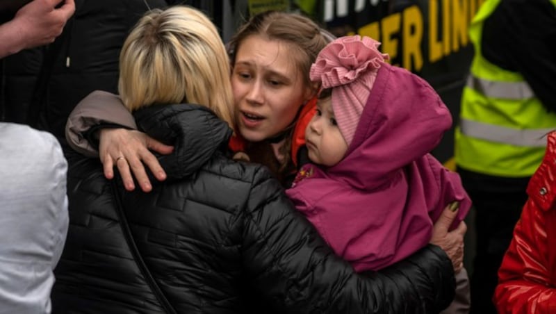 Flüchtlinge aus der Ukraine (Bild: AFP)