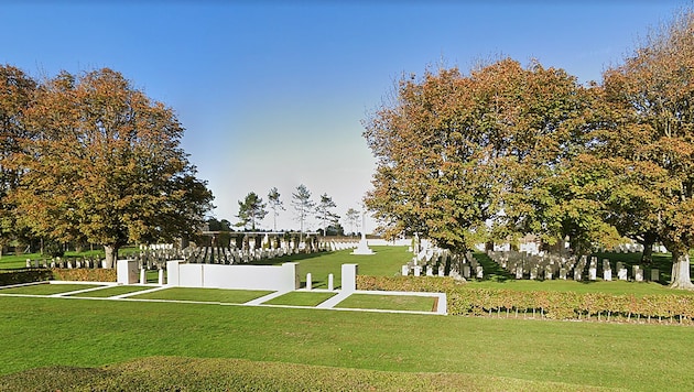 Der Ryes War Cementery in Bazenville (Bild: Screenshot Google Street View)