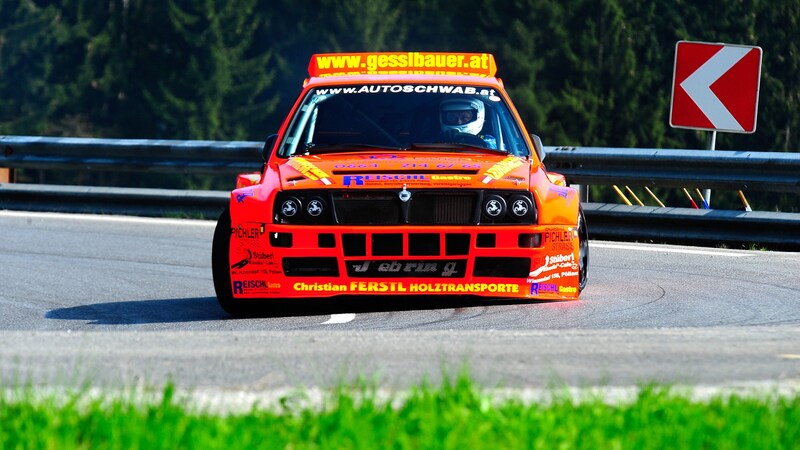 Felix Pailer und der Lancia Integrale in Aktion (Bild: Helmut Ohner)