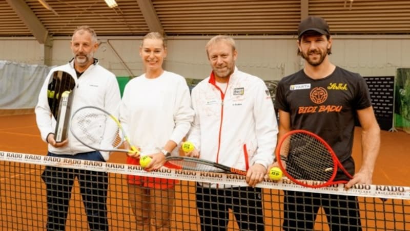 RADO ProAm Turnier der Erste Bank Open im Colony Club
 Auf dem Bild: (v.l.) Thomas Muster, Barbara Schett, Stefan Koubek und Jürgen Melzer (Bild: urbantschitsch mario)