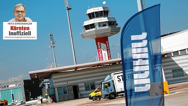 Verkehrte Welt am Klagenfurter Flughafen. (Bild: Maria Dolores Wawrzyniak | TINEF)