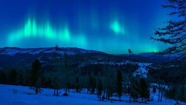 Sensationelle Polarlichter am Hochrindl sind ein absoluter Blickfang (Bild: zVg/Hochrindl - Alles in Alm)