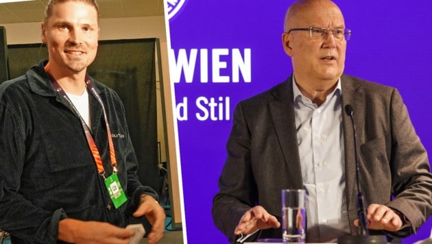 Sebastian Prödl (links) und Austria-Präsident Frank Hensel (Bild: GEPA pictures, Sepp Pail)