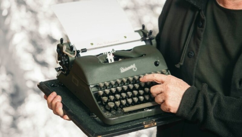 Peter Weisskopf´s Schreibmaschine wartet auf weitere Glücksmomente. (Bild: Mathis Fotografie)