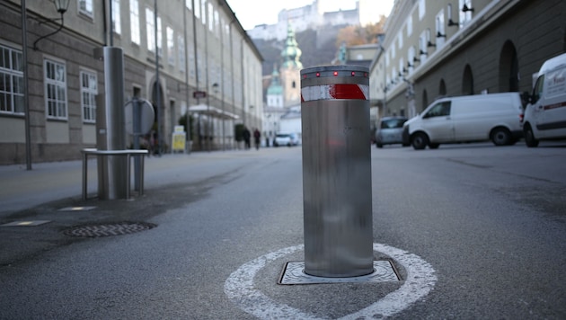 Sehr gefragte Geräte: Die Altstadt-Poller lassen sich nur per Fernbedienung versenken. (Bild: Tröster Andreas)