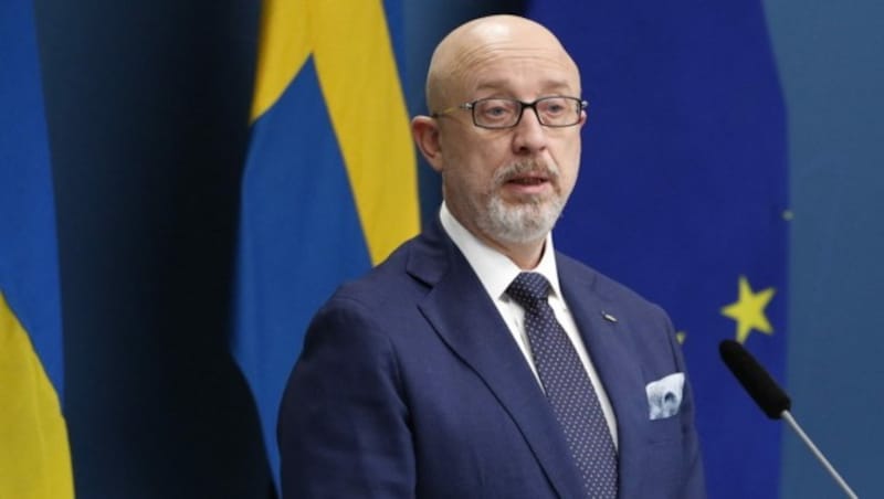 Der ukrainische Verteidigungsminister Olexij Resnikow droht mit Vergeltung. (Bild: APA/AFP/TT NEWS AGENCY/Christine OLSSON)